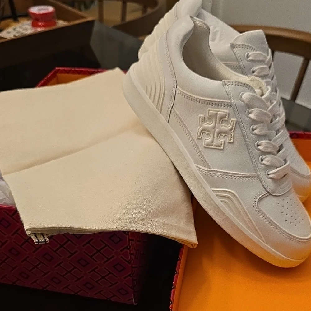 Tory Burch White Sneakers - Picture 4 of 5